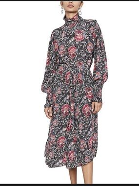 Isabel Marant Etoile Silk Floral Midi Dress